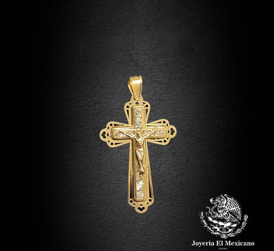 JESUS CROSS PENDANT 14KT