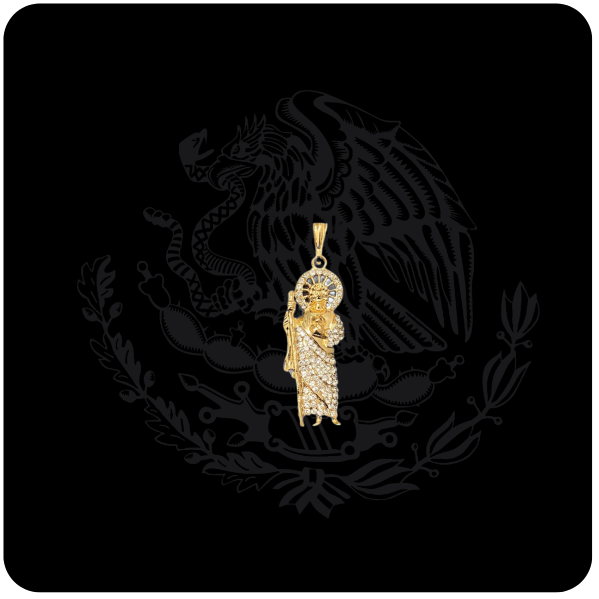 Crystal San Judas pendant