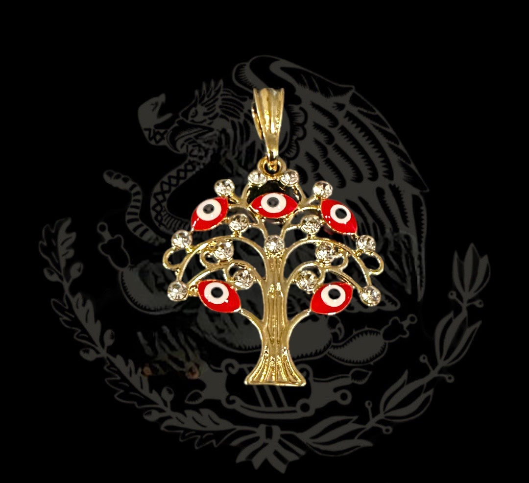 Evil Eye Tree Pendant